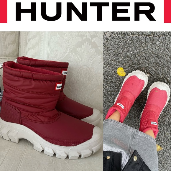 Hunter regent Intrepid waterproof short snow boots in size 7 - Picture 1 of 8